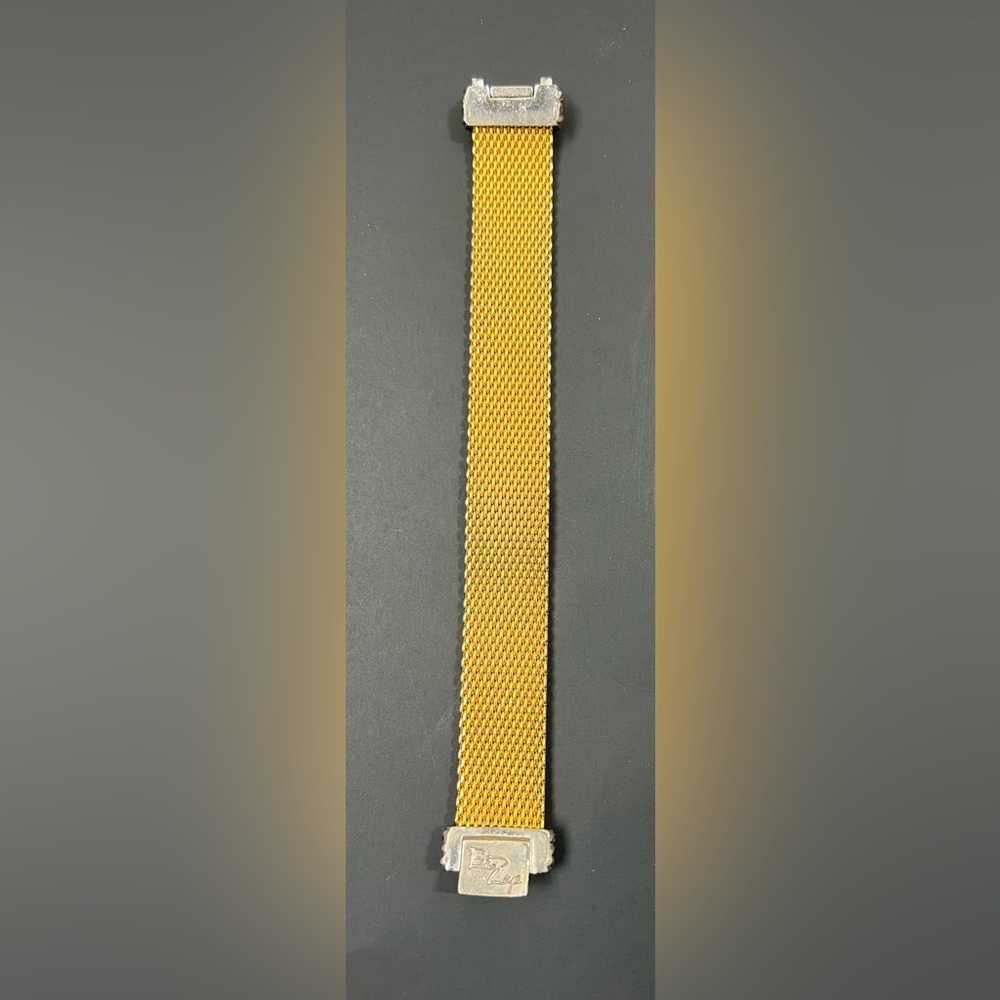 Gold and Silver Two-Tone Mesh Bracelet - Picture 7 of 10